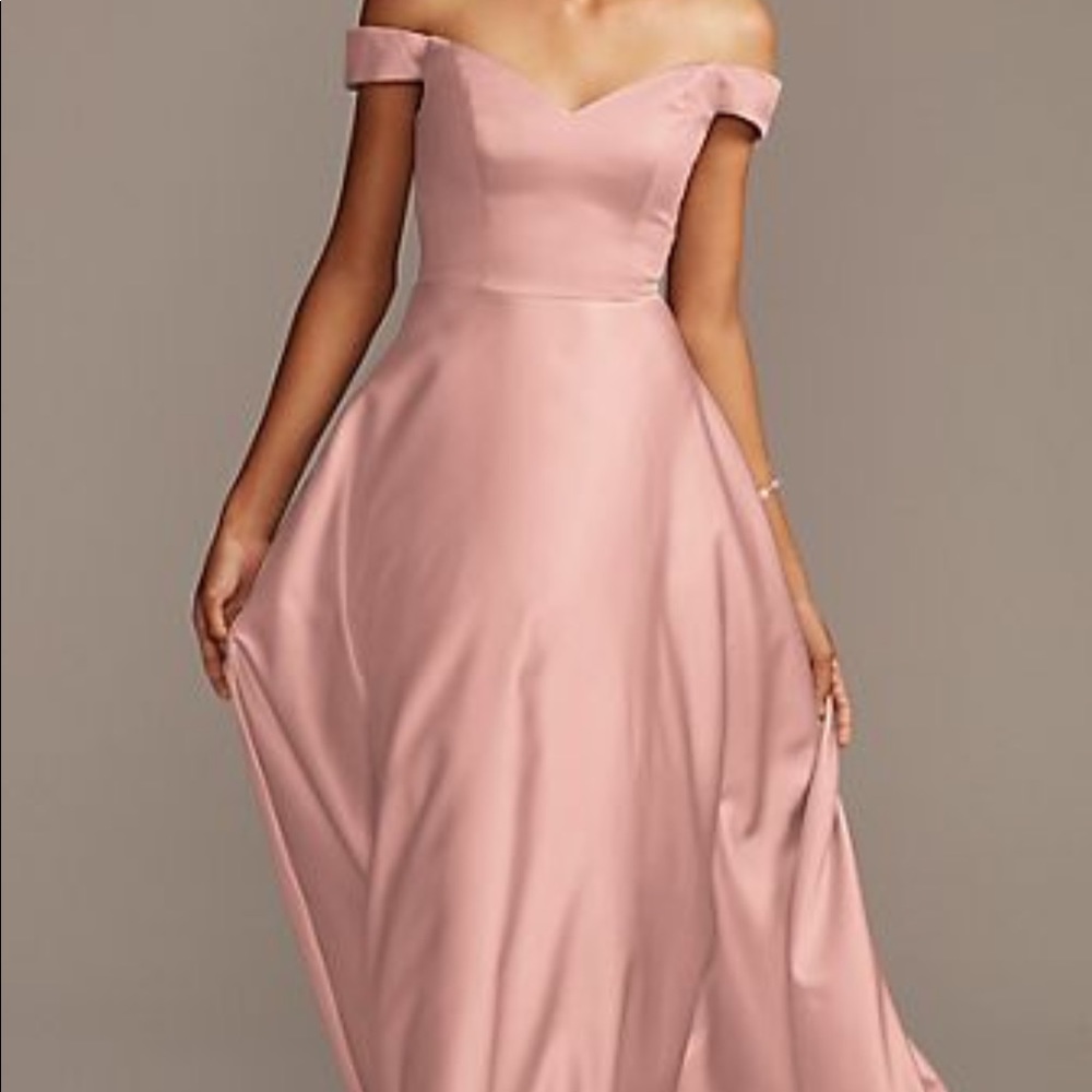 David’s bridal off the shoulder dress